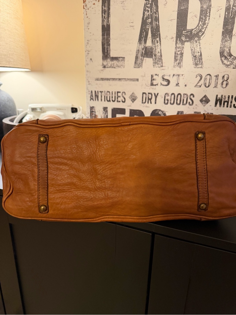 Italian Leather Birkin Style Bag - Picture 5 of 10